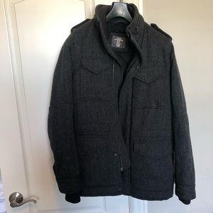 H&M Men’s Partial Wool Military Style Layer Coat